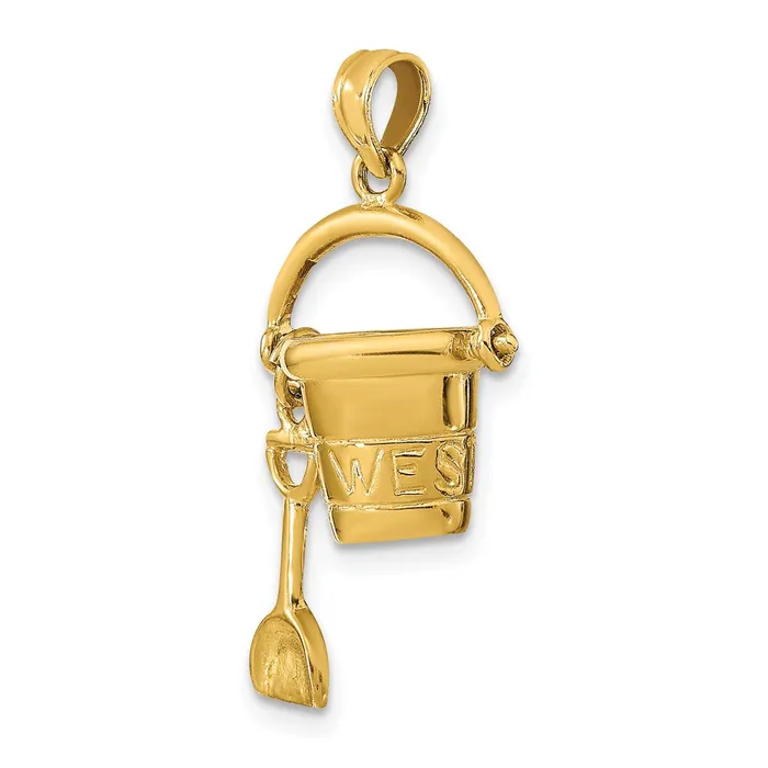 14K 3D KEY WEST Pail and Shovel Pendant TreasureFineJewelers Necklaces
