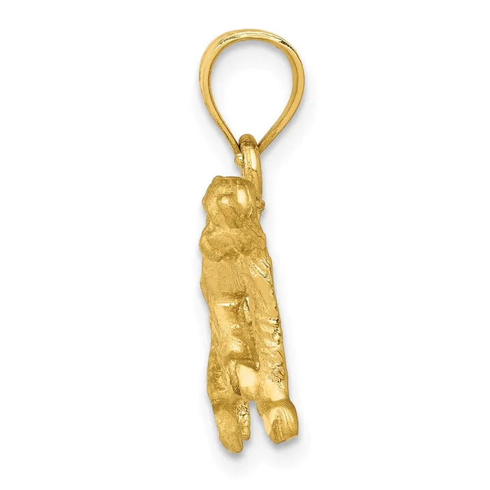 14K Diamondcut Monkey Pendant TreasureFineJewelers Necklaces