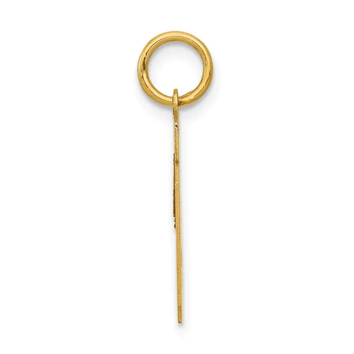 14k Small Polished Number 19 Charm TreasureFineJewelers Charm Necklaces