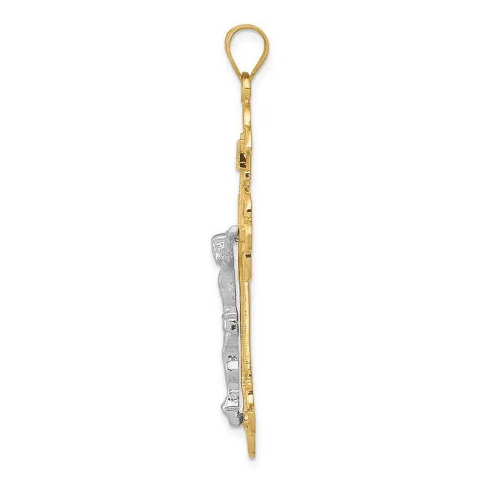 14k Twotone INRI Crucifix Pendant TreasureFineJewelers Rings