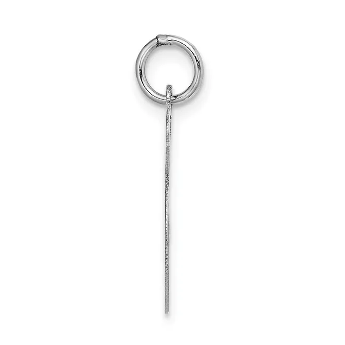 14k White Gold Large Fancy Script Letter S Initial Charm TreasureFineJewelers Charm Necklaces