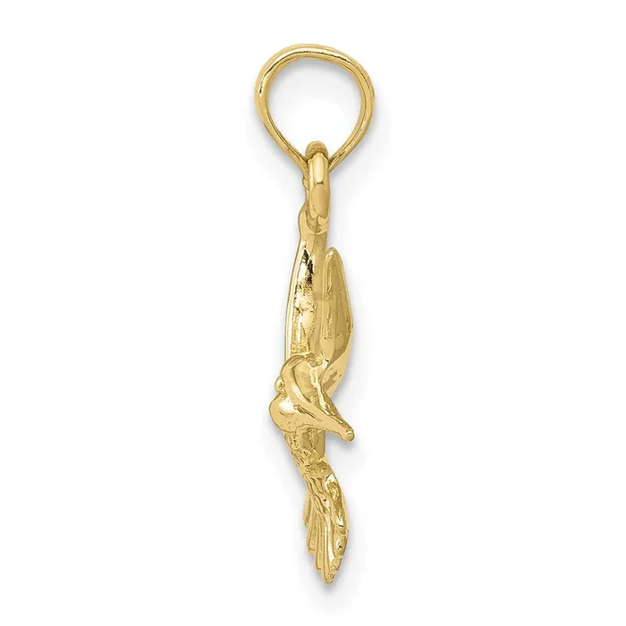 Charm Necklaces TreasureFineJewelers 10k Hummingbird Charm