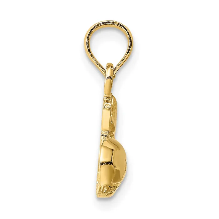 Charm Necklaces TreasureFineJewelers 14K 2D Polished I HEART Whale Charm