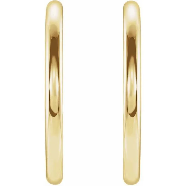 Earrings 14K Yellow Gold 20 mm VintageInspired Hoop Earrings TreasureFineJewelers