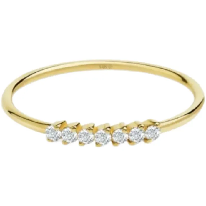 LE Fine Rings LE Fine Jewelry 7 Mini Diamond YG Ring