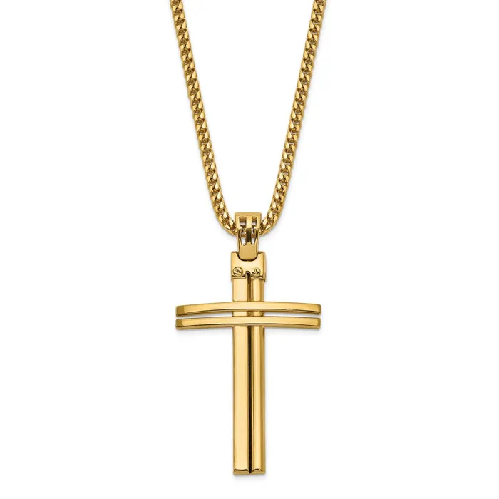 Leslies 14K Polished Cross Pendant TreasureFineJewelers Necklaces