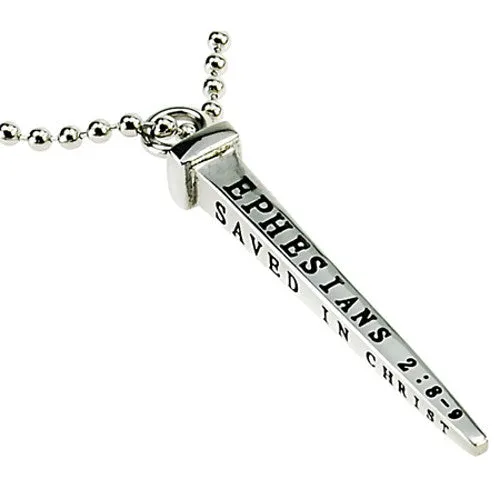 Mens Nail Cross Necklace Ephesians 289 SAVED BY GRACE Stainless Steel Ball Chain North Arrow Shop Necklaces Mens Nail Cross Necklace Ephesians 289 SAVED BY GRACE Stainless Steel Ball Chain North Arrow Shop Necklaces