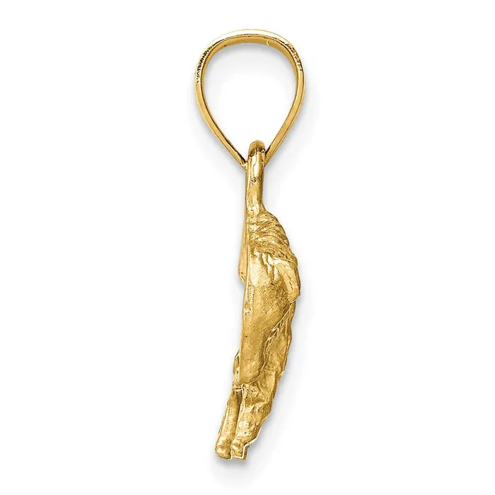 Necklaces 14K Diamondcut Buffalo Pendant TreasureFineJewelers