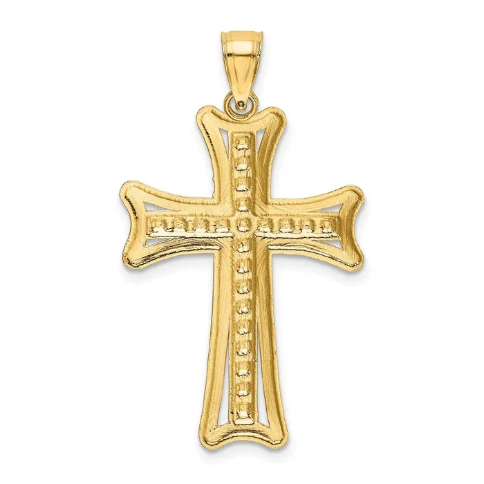 Necklaces 14k Diamondcut Cross Pendant TreasureFineJewelers