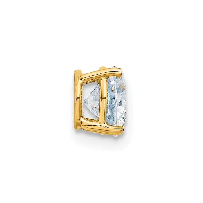 Necklaces 14k Yellow Gold 34ct 60mm Round G H I True Light Moissanite Solitaire Chain Slide TreasureFineJewelers