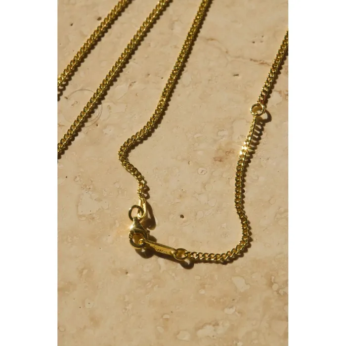Necklaces D Initial Cursive Engraved Pendant Necklace 14K 925 Gold Vermeil Ema Jewels