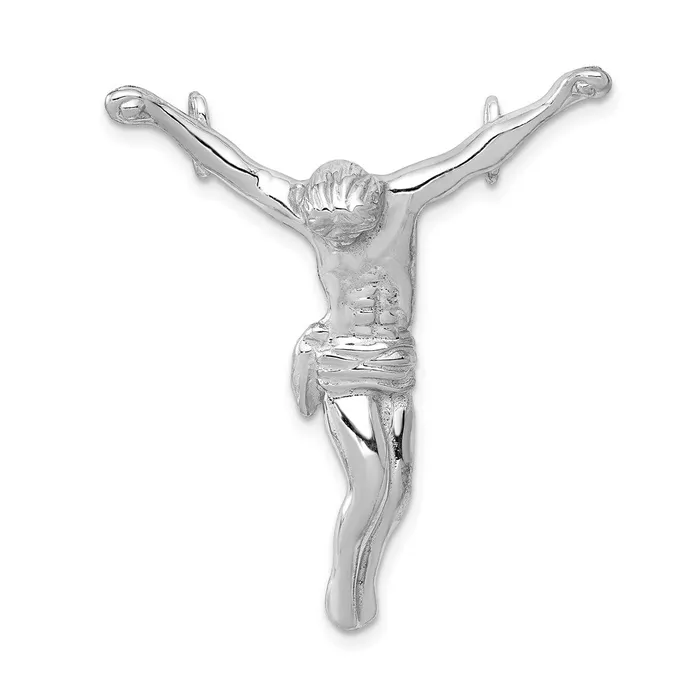 Necklaces TreasureFineJewelers 14k White Gold Jesus Chain Slide