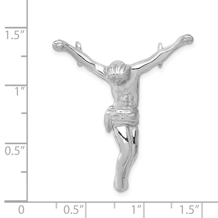 Necklaces TreasureFineJewelers 14k White Gold Jesus Chain Slide