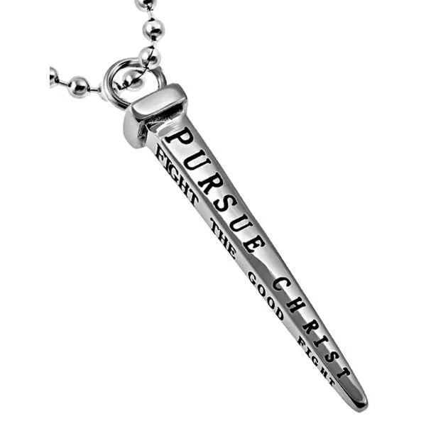 North Arrow Shop Necklaces Cross Nail Necklace 1 Timothy 611 MAN OF GOD Stainless Steel Bead Chain North Arrow Shop Necklaces Cross Nail Necklace 1 Timothy 611 MAN OF GOD Stainless Steel Bead Chain