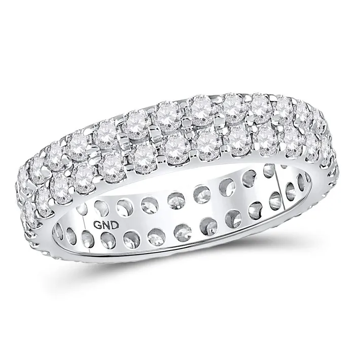North Arrow Shop Rings 14kt white gold womens round diamond double row eternity wedding band 200 cttw113262 North Arrow Shop Rings 14kt white gold womens round diamond double row eternity wedding band 200 cttw113262