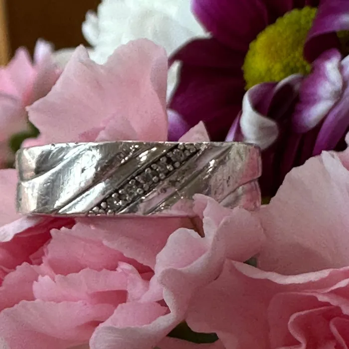 ONeills Estate Jewelry Rings Sterling Silver and 24 Karat Gold Ring 55504073 ONeills Estate Jewelry Rings Sterling Silver and 24 Karat Gold Ring 55504073