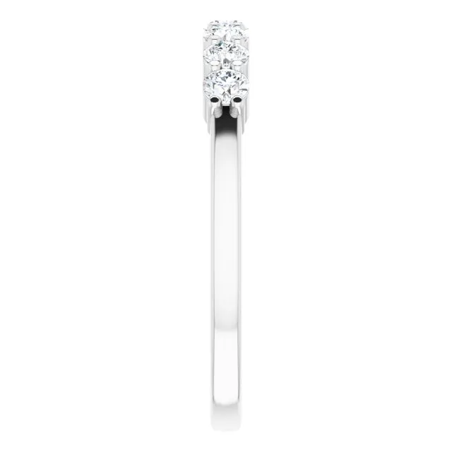 Rings 14K White 38 CTW Natural Diamond Anniversary Band TreasureFineJeweler