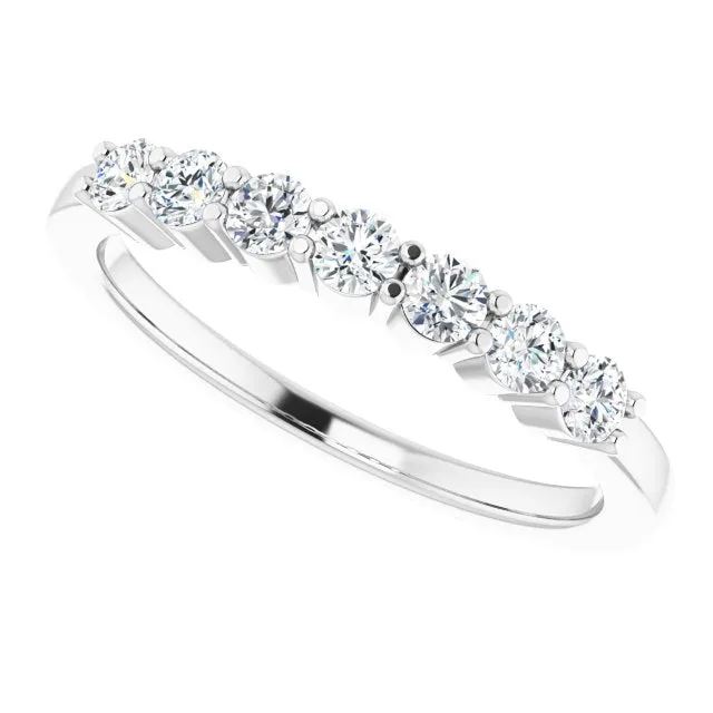 Rings 14K White 38 CTW Natural Diamond Anniversary Band TreasureFineJeweler