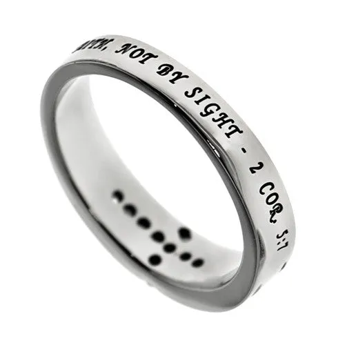 Rings North Arrow Shop WALK BY FAITH Promise Ring Bible Verse with CZ Cross Stainless Steel Rings North Arrow Shop WALK BY FAITH Promise Ring Bible Verse with CZ Cross Stainless Steel