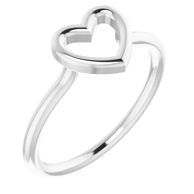 Rings Platinum Heart Ring TreasureFineJewelers