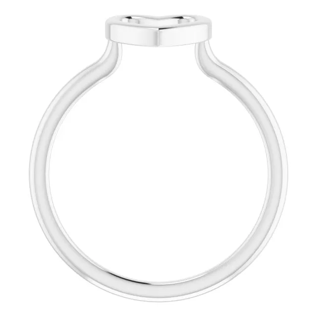 Rings Platinum Heart Ring TreasureFineJewelers
