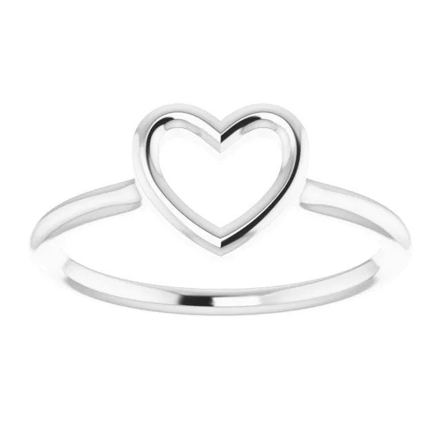 Rings Platinum Heart Ring TreasureFineJewelers