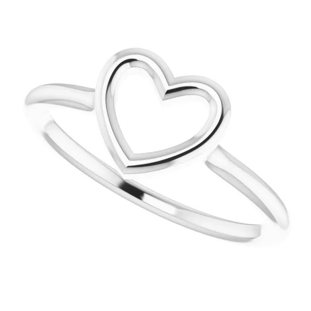Rings Platinum Heart Ring TreasureFineJewelers