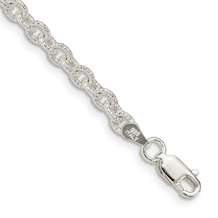 Rings Sterling Silver 375mm Fancy Rolo Chain TreasureFineJewelers