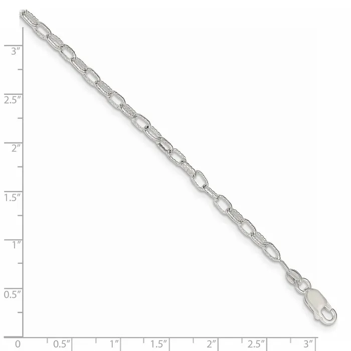 Rings Sterling Silver 375mm Fancy Rolo Chain TreasureFineJewelers