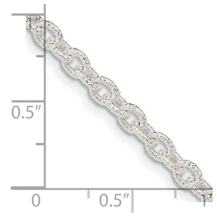 Rings Sterling Silver 375mm Fancy Rolo Chain TreasureFineJewelers