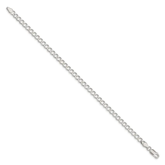 Rings Sterling Silver 45mm Semisolid Flat Curb Chain TreasureFineJewelers