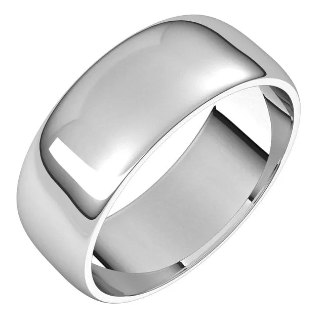 Rings Sterling Silver 7 mm Half Round Light Wedding Band TreasureFineJewelers Rings Sterling Silver 7 mm Half Round Light Wedding Band TreasureFineJewelers