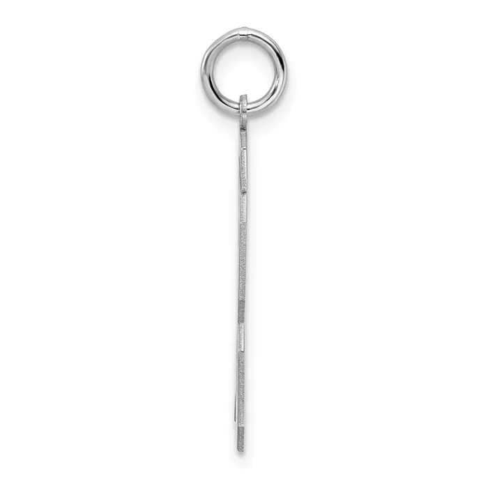 Rings Sterling SilverRhodiumplated Polished Number 13 Charm TreasureFineJewelers
