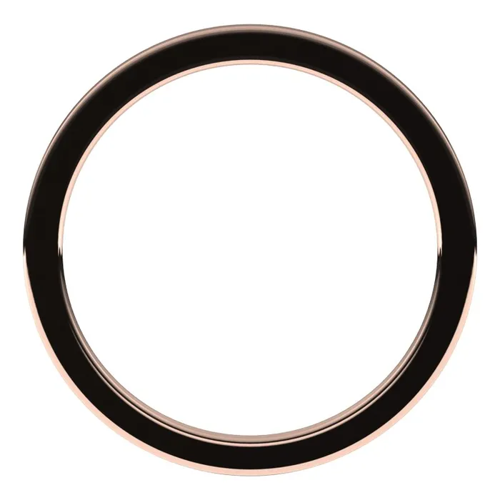 Rings TreasureFineJewelers 14K Rose Gold 1 mm flat comfort fit Wedding Band