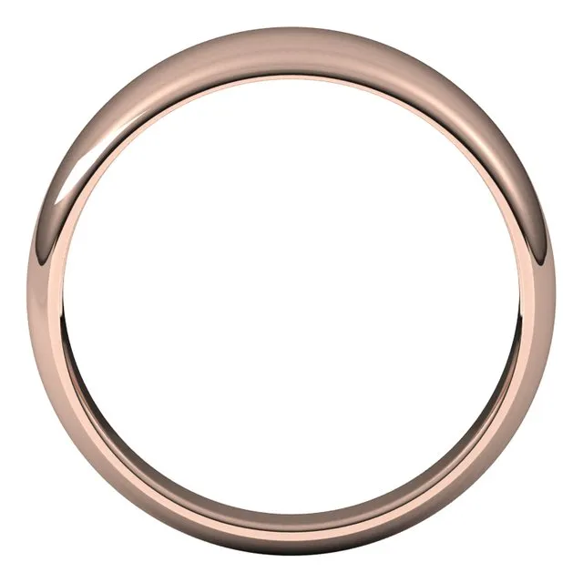 Rings TreasureFineJewelers 14K Rose Gold 7 mm Half Round Tapered Wedding Band