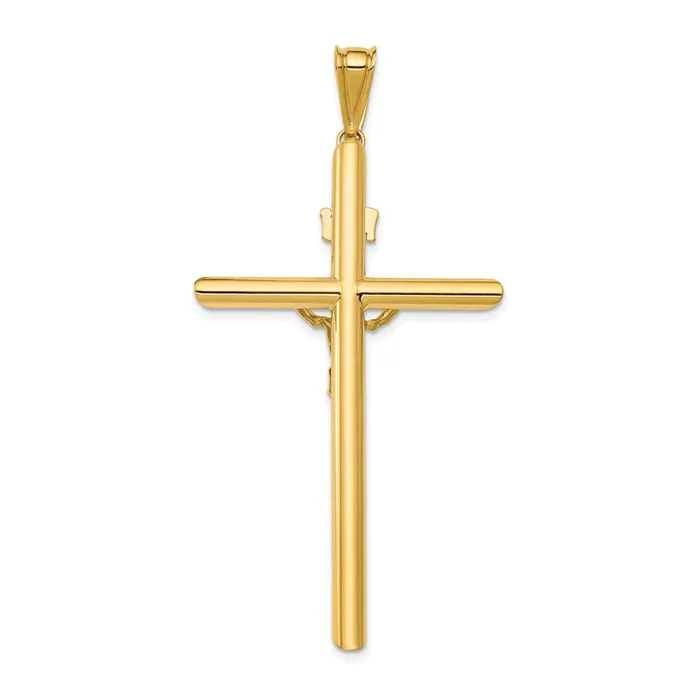 Rings TreasureFineJewelers 14k TwoTone Polished Crucifix Pendant
