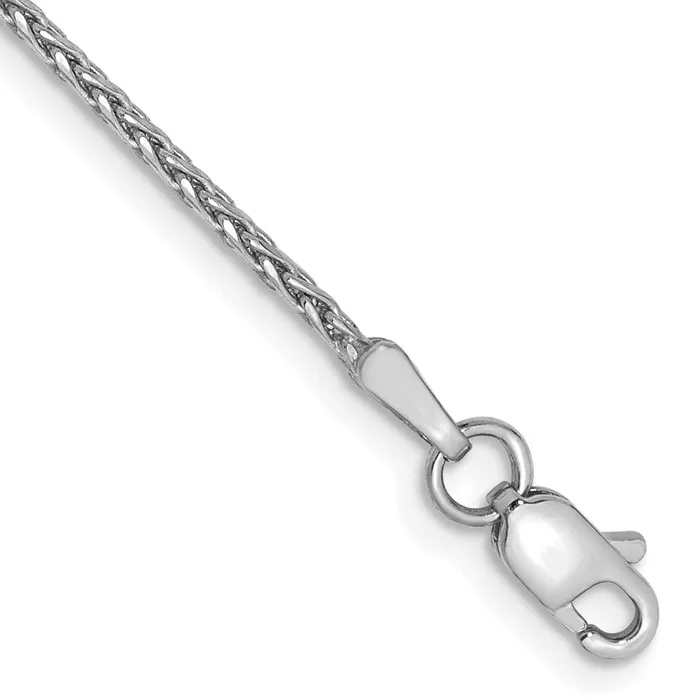 Rings TreasureFineJewelers 14K White Gold 9 inch 15mm Diamondcut Parisian Wheat with Lobster Clasp Anklet Rings TreasureFineJewelers 14K White Gold 9 inch 15mm Diamondcut Parisian Wheat with Lobster Clasp Anklet