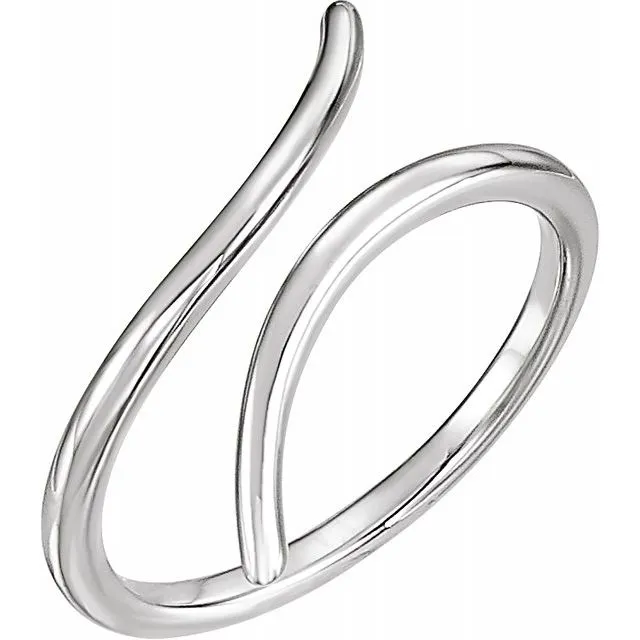 Rings TreasureFineJewelers Sterling Silver Bypass Ring