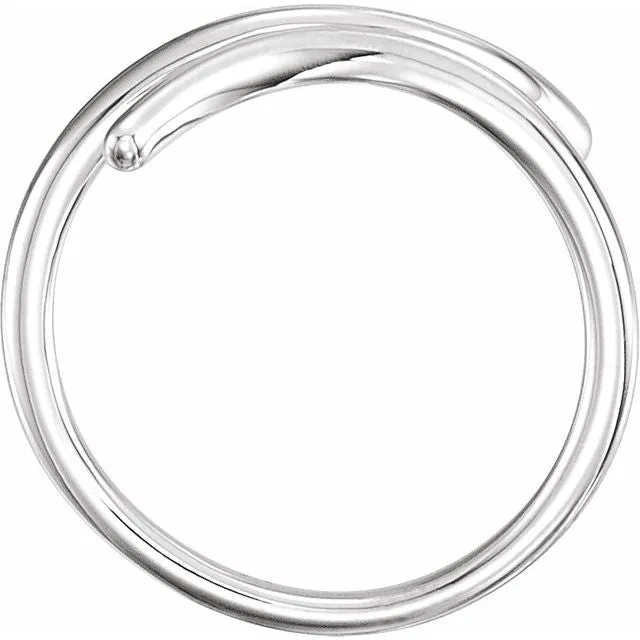 Rings TreasureFineJewelers Sterling Silver Bypass Ring