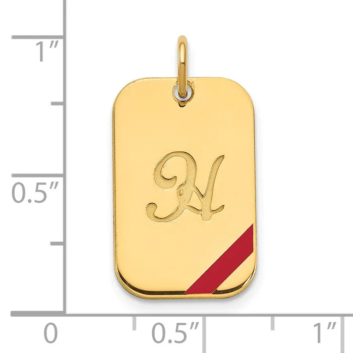 Rings TreasureFineJewelers Sterling SilverGoldplated Dog Tag Enameled Charm