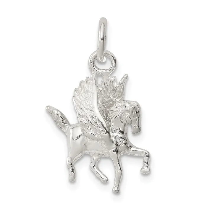 Rings TreasureFineJewelers Sterling Silver Pegasus Charm