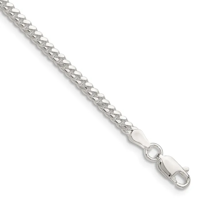 Rings TreasureFineJewelers Sterling Silver Polished 29mm Domed Curb Chain