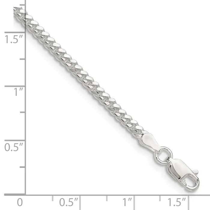 Rings TreasureFineJewelers Sterling Silver Polished 29mm Domed Curb Chain