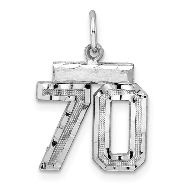 Rings TreasureFineJewelers Sterling Silver Rhodiumplated Diamondcut 70 Charm Rings TreasureFineJewelers Sterling Silver Rhodiumplated Diamondcut 70 Charm