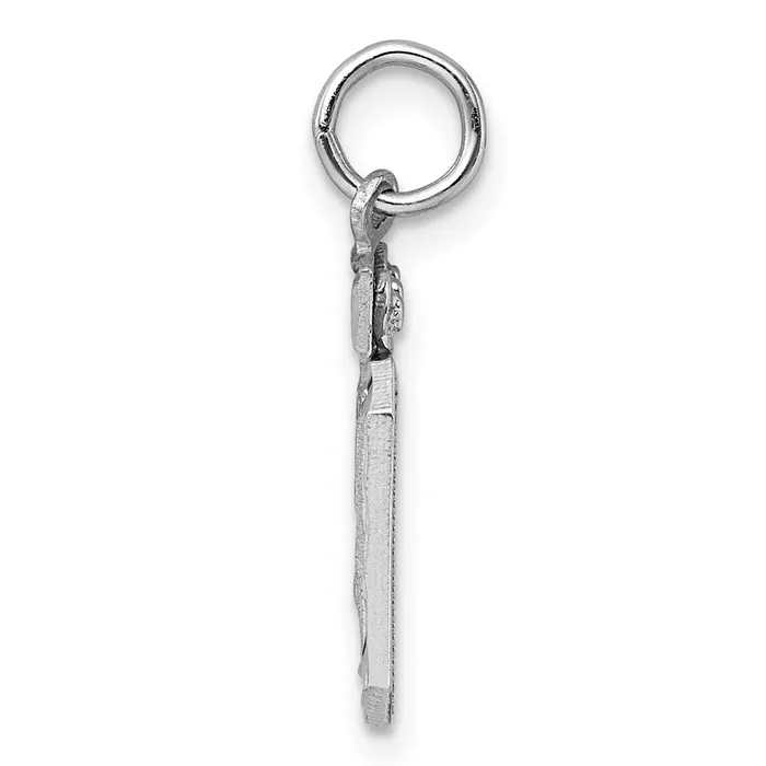 Rings TreasureFineJewelers Sterling Silver Rhodiumplated Diamondcut 70 Charm