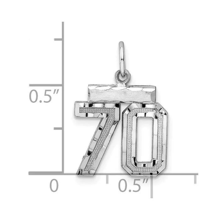 Rings TreasureFineJewelers Sterling Silver Rhodiumplated Diamondcut 70 Charm