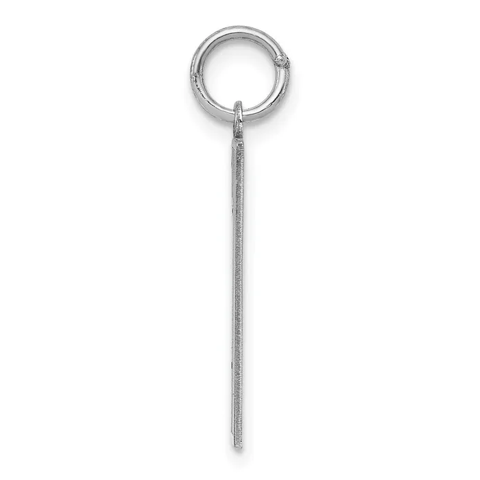 Rings TreasureFineJewelers Sterling SilverRhodiumplated Polished Number 1 Charm