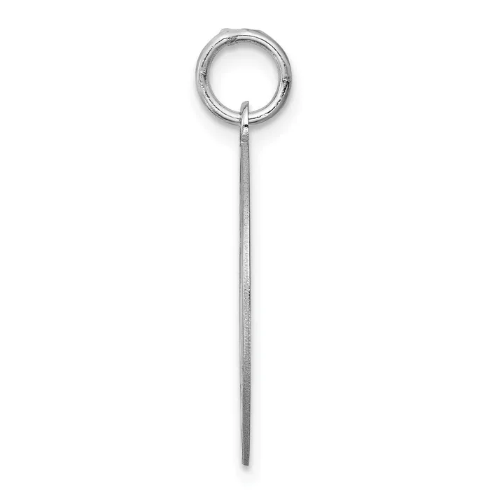 Rings TreasureFineJewelers Sterling Silver Rhodiumplated Siberian Husky Disc Charm