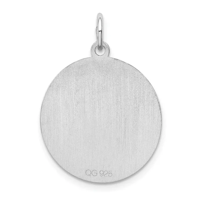 Rings TreasureFineJewelers Sterling Silver Rhodiumplated Siberian Husky Disc Charm