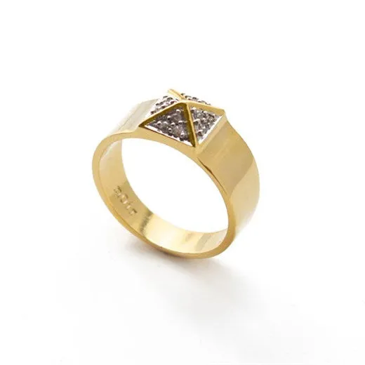 Rings vendorunknown Small Pave Pyramid Ring